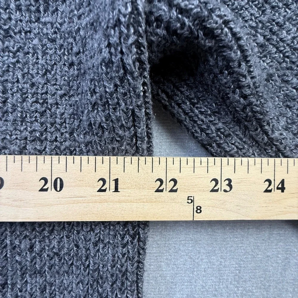 PJ Paul Jones Mens‎ Gray Marl Ribbed Knit Crewneck Sweater Size Large Charcoal